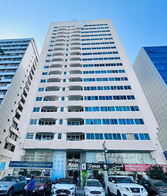 Commercial and residential building in UAE used for property management case study and real estate investment